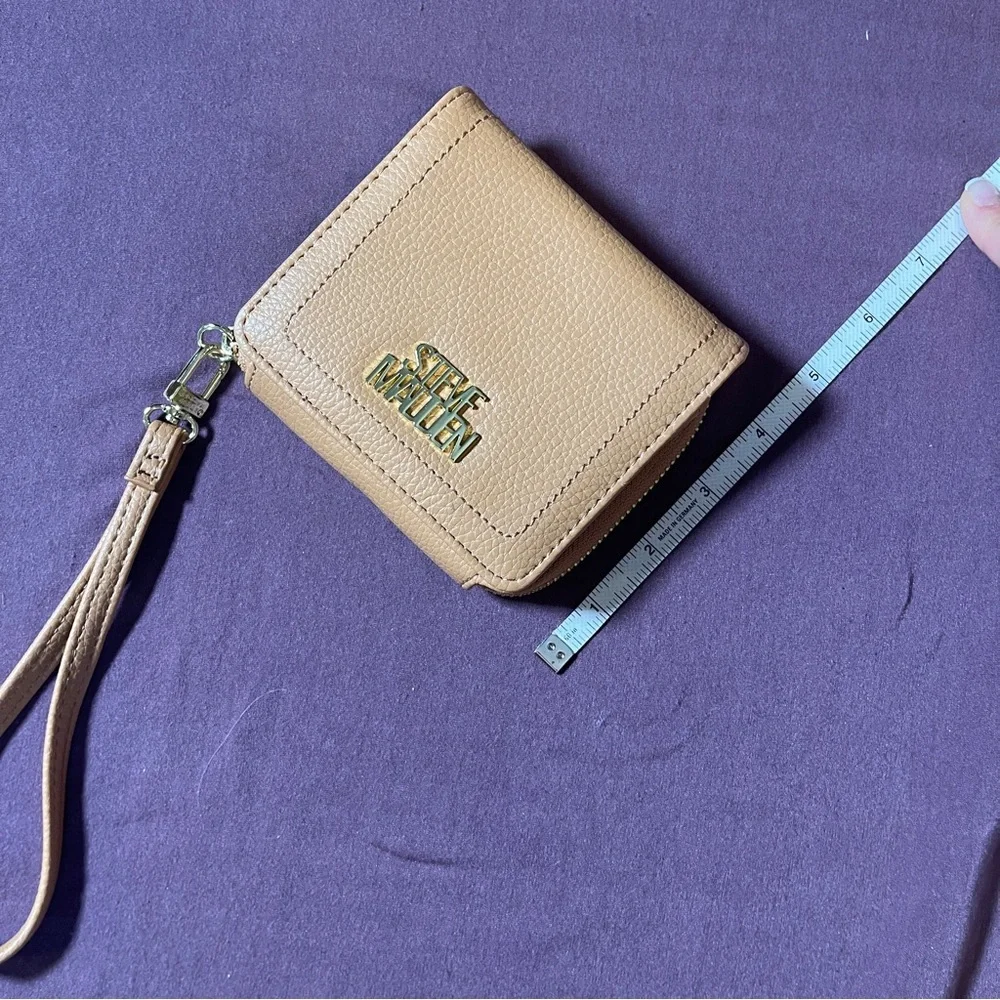 Steve Madden Tan/Camel Wristlet Wallet, Small Bi-fold Square Wallet - NWOT